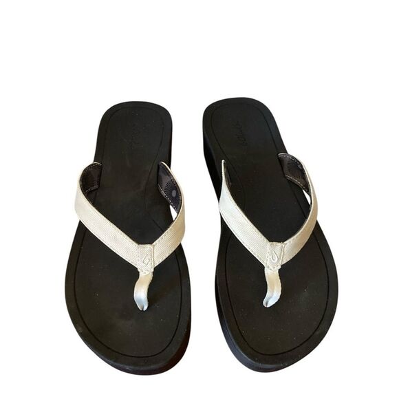 OluKai Women's Black and White Sandals - Picture 6 of 12